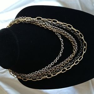 Lia Sophia multi chain necklace.